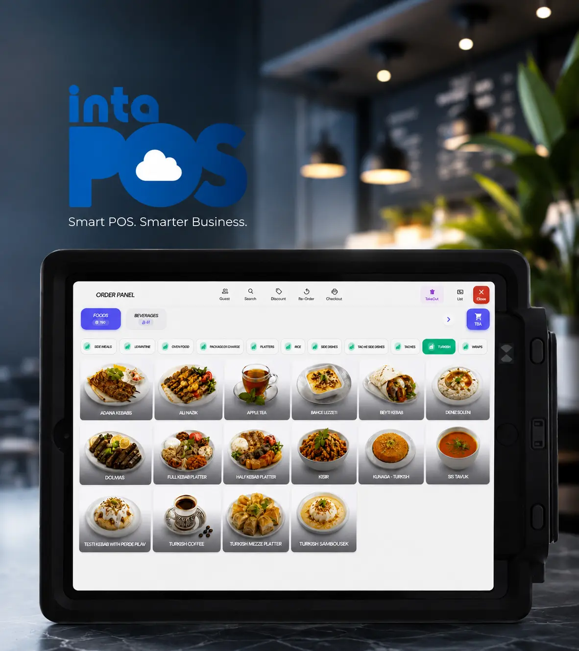 IntaPOS Cloud POS order management screen