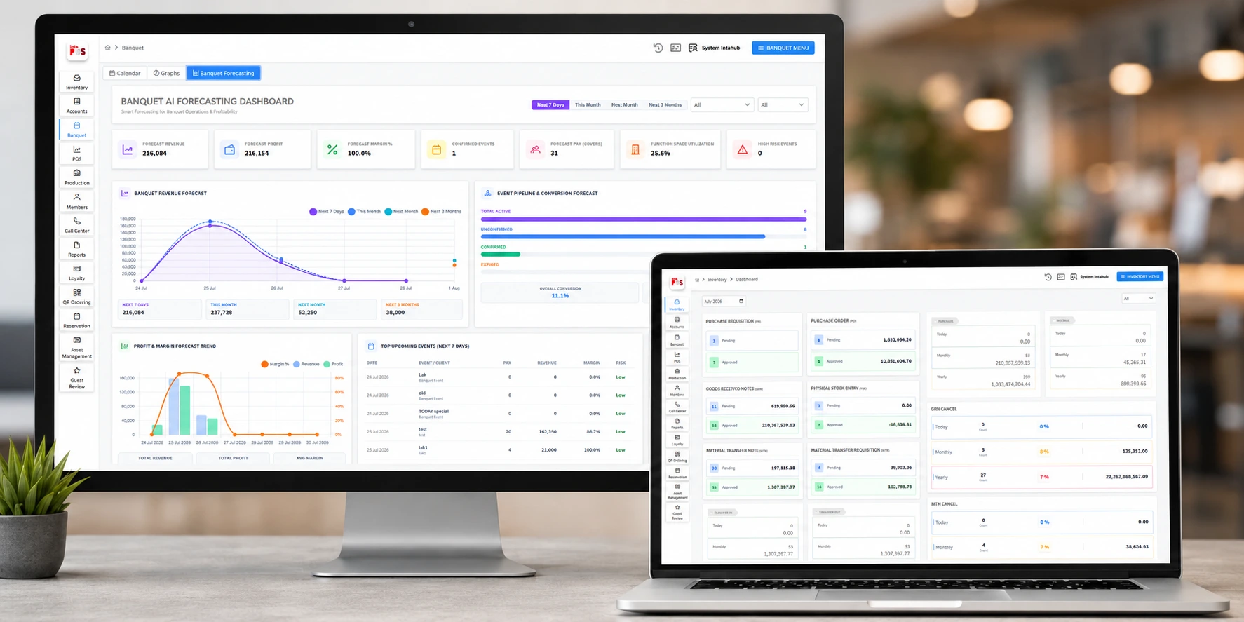 IntaPOS Inventory Management stock control screen