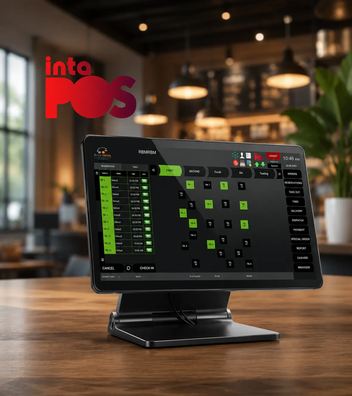 IntaPOS Windows POS order screen