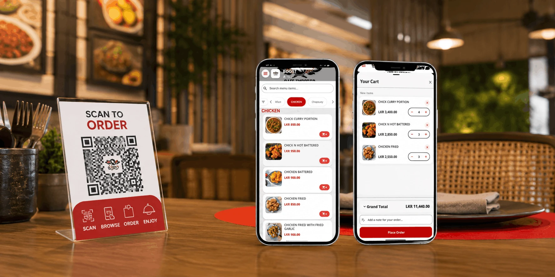 IntaPOS QR Ordering scan-to-order menu